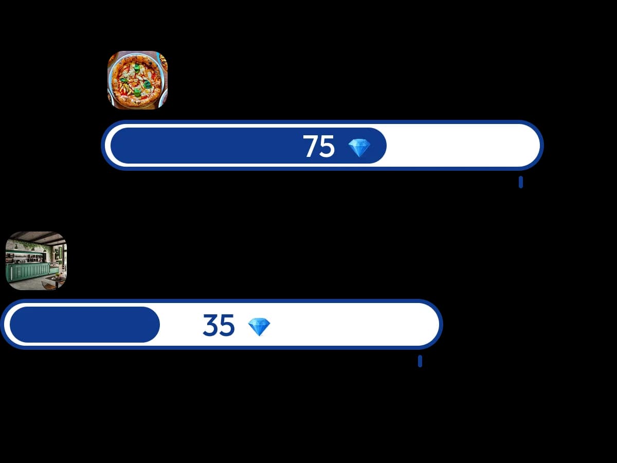 Fedele app dashboard displaying loyalty points balance and rewards progress